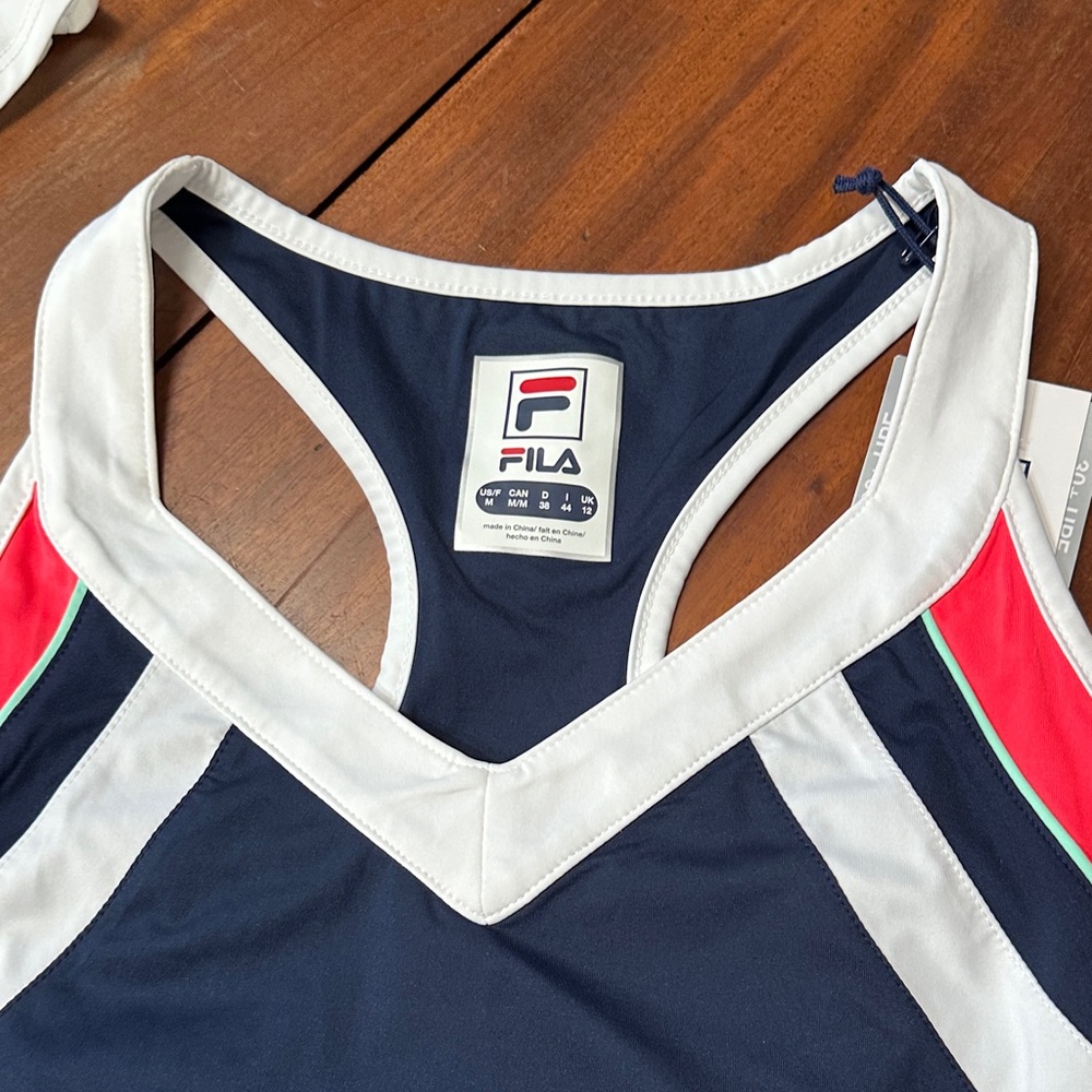 Fila Black and White Athletic Dress with Red Highlights - Picture 13 of 16